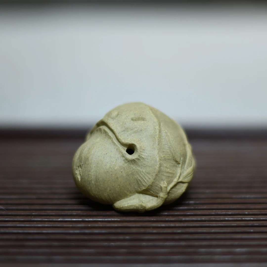 竹节金蟾 宜兴紫砂纯手工茶宠摆件可养茶玩手办原矿茶具精品金蟾