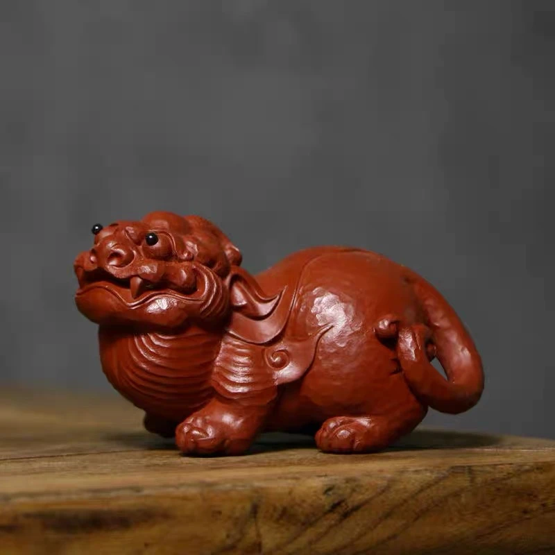 旺财貔貅 宜兴紫砂纯手工茶宠摆件可养茶玩手办原矿茶具精品金蟾