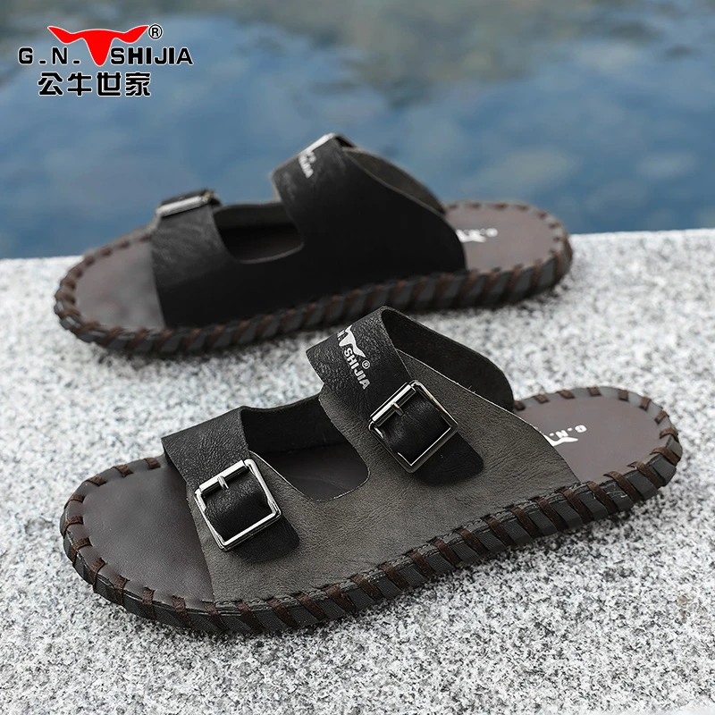公牛世家2025年夏季新款拖鞋凉鞋沙滩鞋男款夏天时尚休闲潮流
