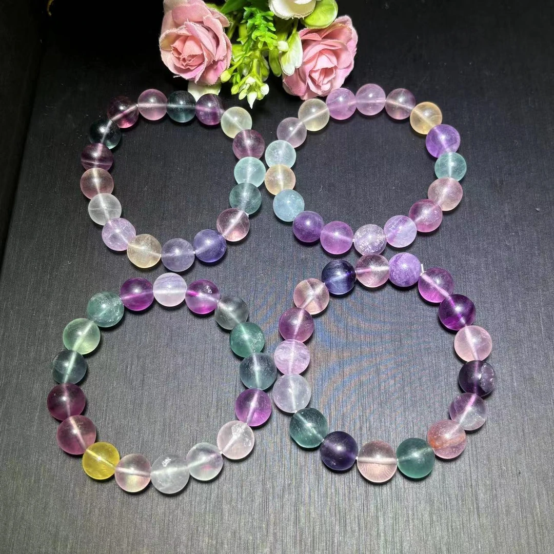 面面来财珠宝C3496-七彩萤石手串-多样性发其一