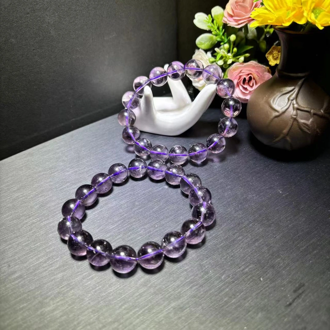 面面来财珠宝C3552卡12卡13左右-紫钛晶水晶手串-多样性发其一