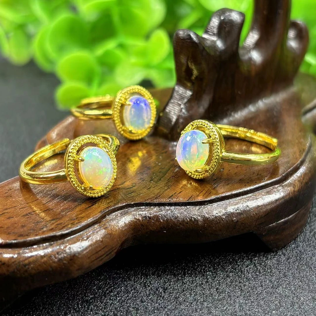 CT3453-五光十色幻彩欧泊戒指-多样性只发一件-活口