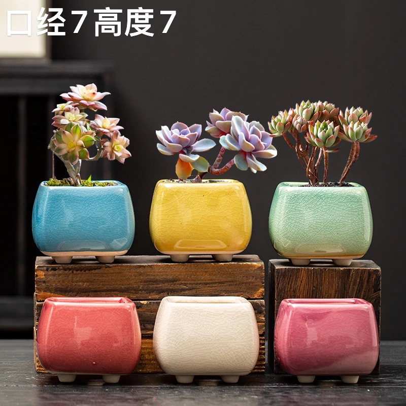 培燕家居（花盆优选）图上小四方哥窑6个