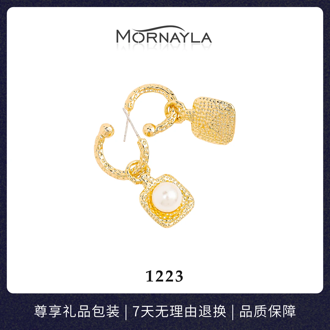 铜合金耳饰 #1223#气质轻奢时尚百搭法式小众简约精致