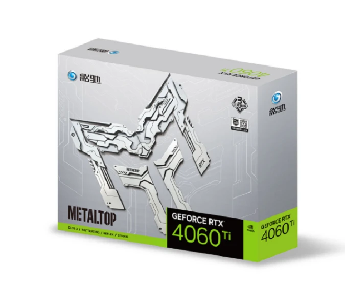 影驰RTX4060TI-16G金属大师MAXOCAI设计绘图剪辑视频渲染游戏显卡