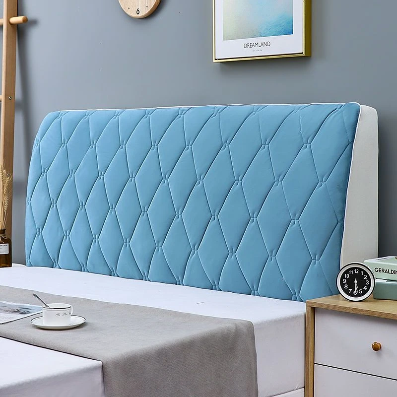 时尚弹力全包床头套罩绒面加厚软包新款通用型木床靠背套简约卧室