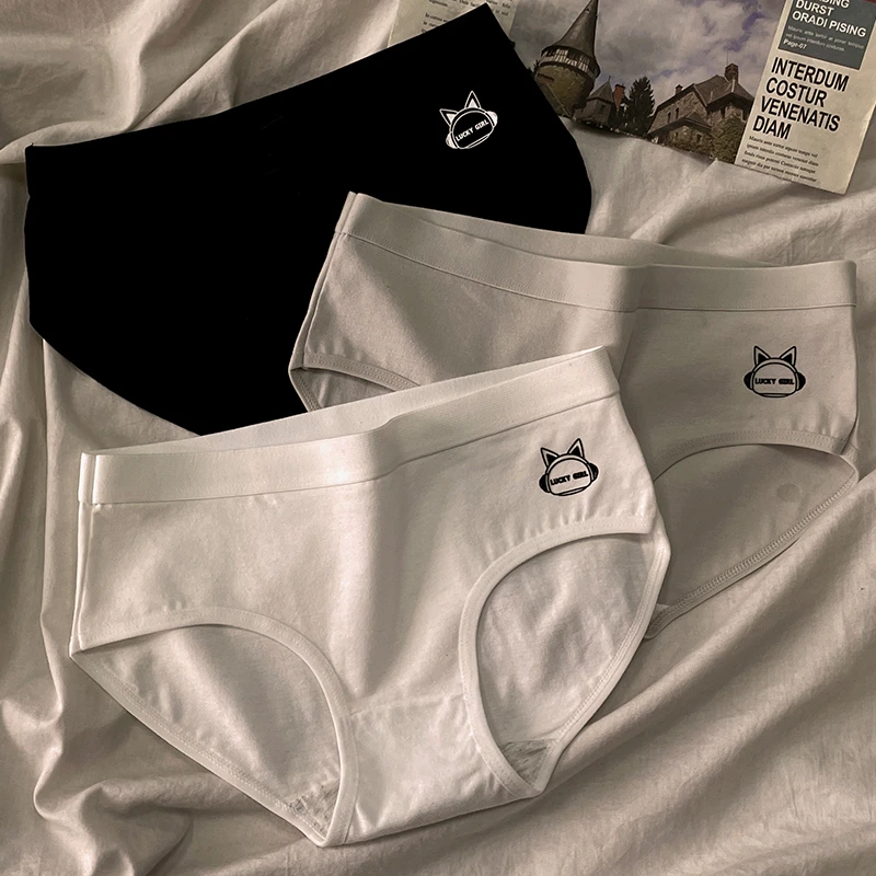 庆同 内裤女纯棉抗菌少女日系纯欲风ins网红爆款中腰学生透气裤头