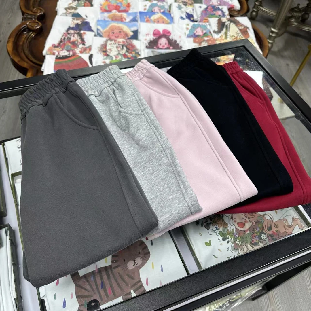 【安大秋】基础款男女童春秋款不加绒时尚百搭宽松休闲卫裤