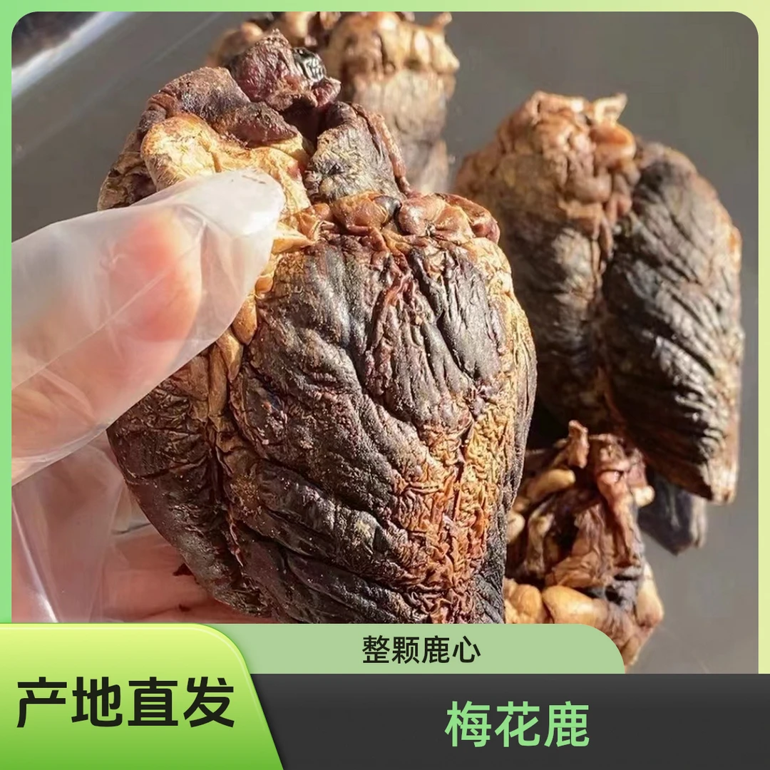 【完整风干梅花鹿鹿心】吉林产地梅花鹿干鹿心整颗鹿心免费打粉
