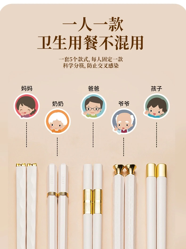 ［新疆包邮］家用筷子一人一双