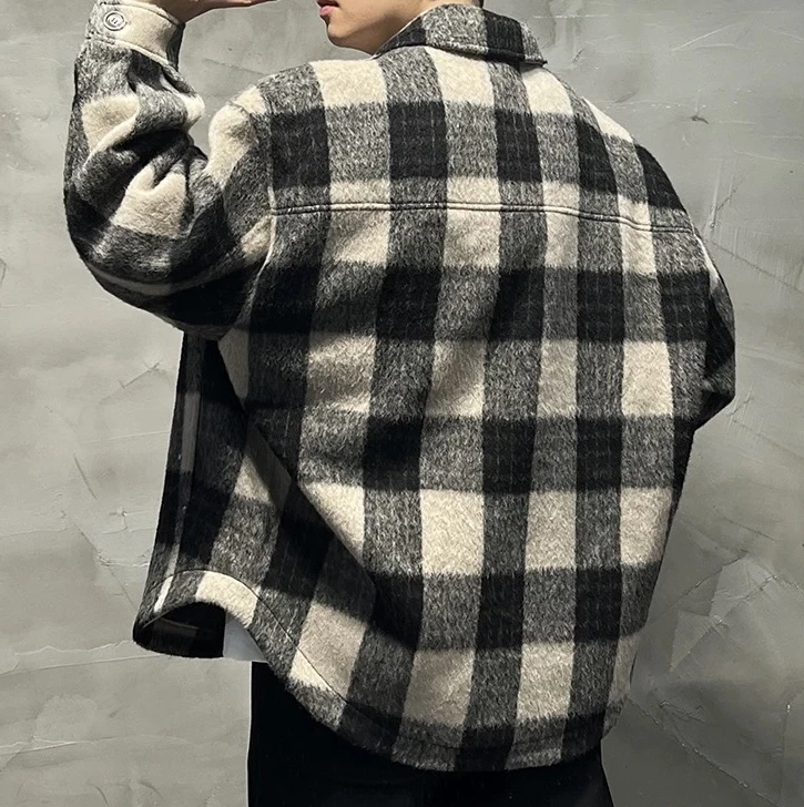 【玲姐推荐格子开衫外套】2024新款秋冬季时尚针织开衫外套连帽