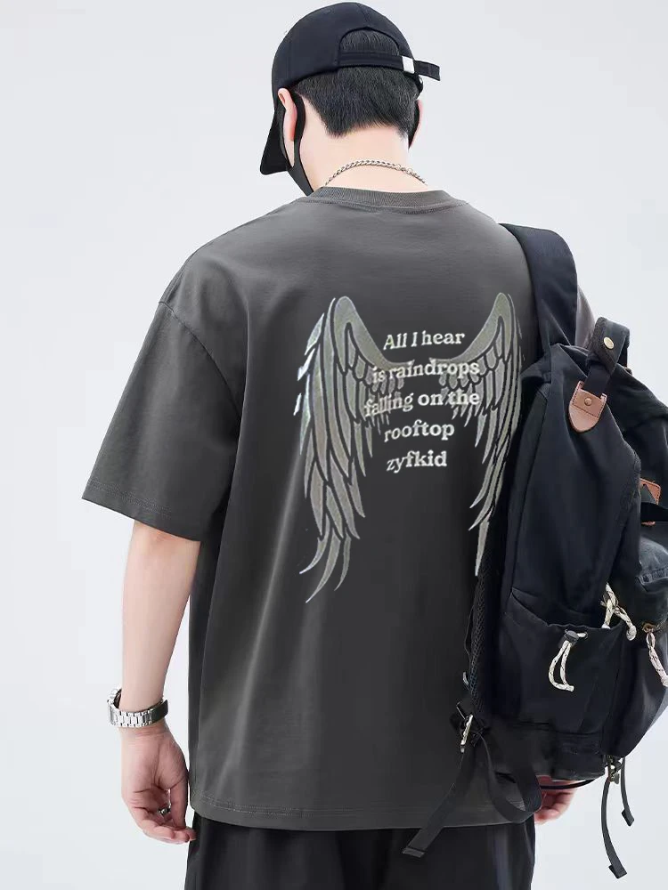 【玲姐推荐灰翅膀】2024夏季新款短袖灰色短袖