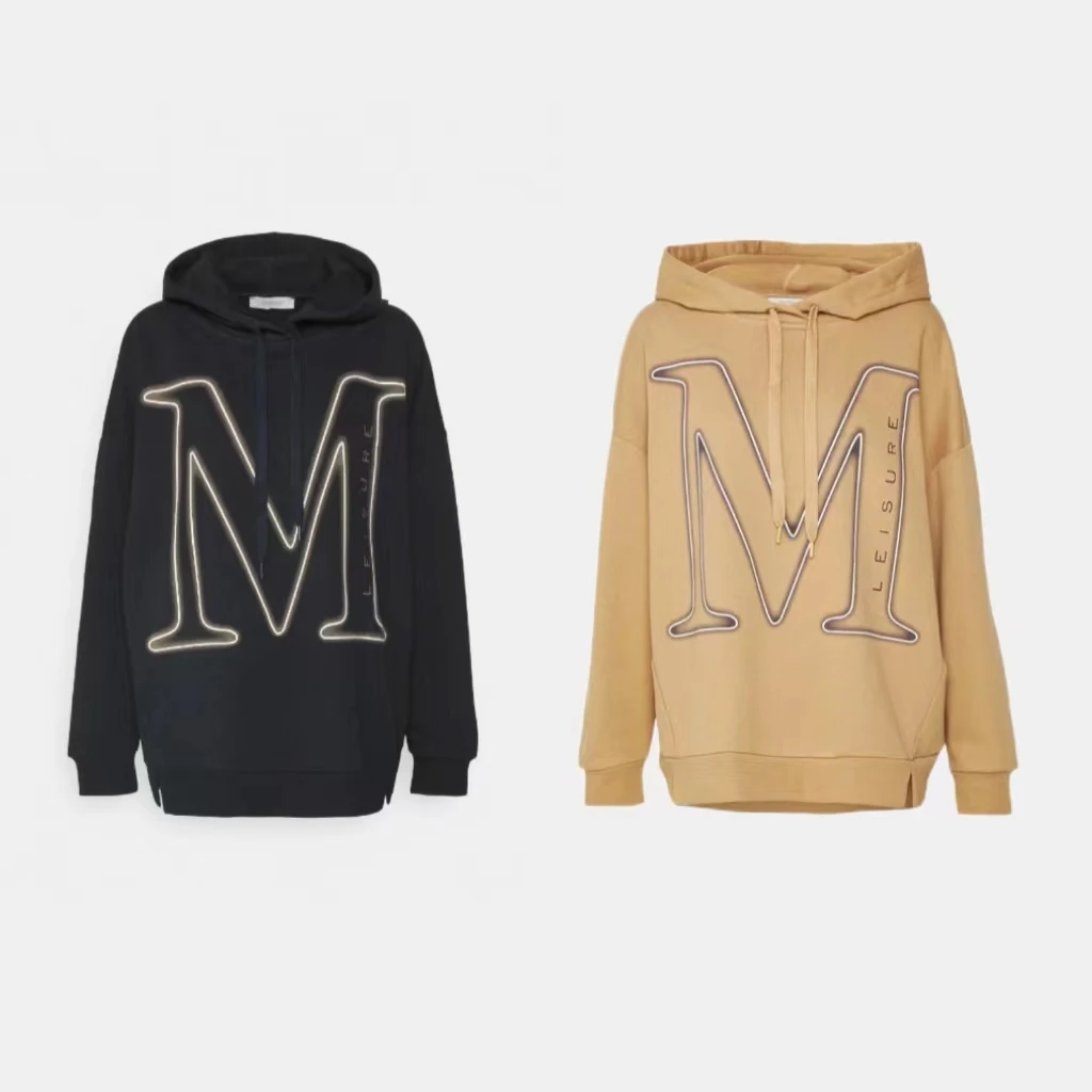 全新未使用 MaxMara 国现 leisure 印花宽松抽绳连帽卫衣 SALICE