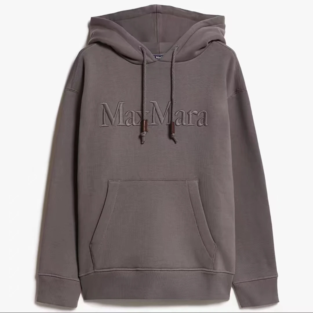 全新未使用 MaxMara 国现 'S 字母刺绣宽松连帽长袖卫衣 AGRE
