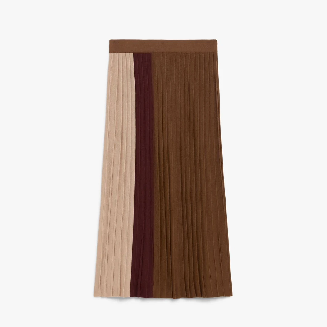 未使用 MaxMara Weekend 现货 百搭高腰撞色百褶半裙 BQ0003