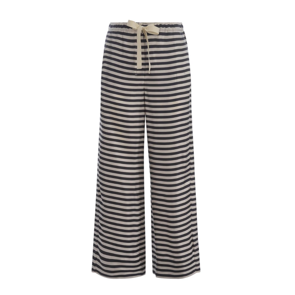全新未使用  国现 S MaxMara 抽绳条纹运动休闲裤 TEMPERA