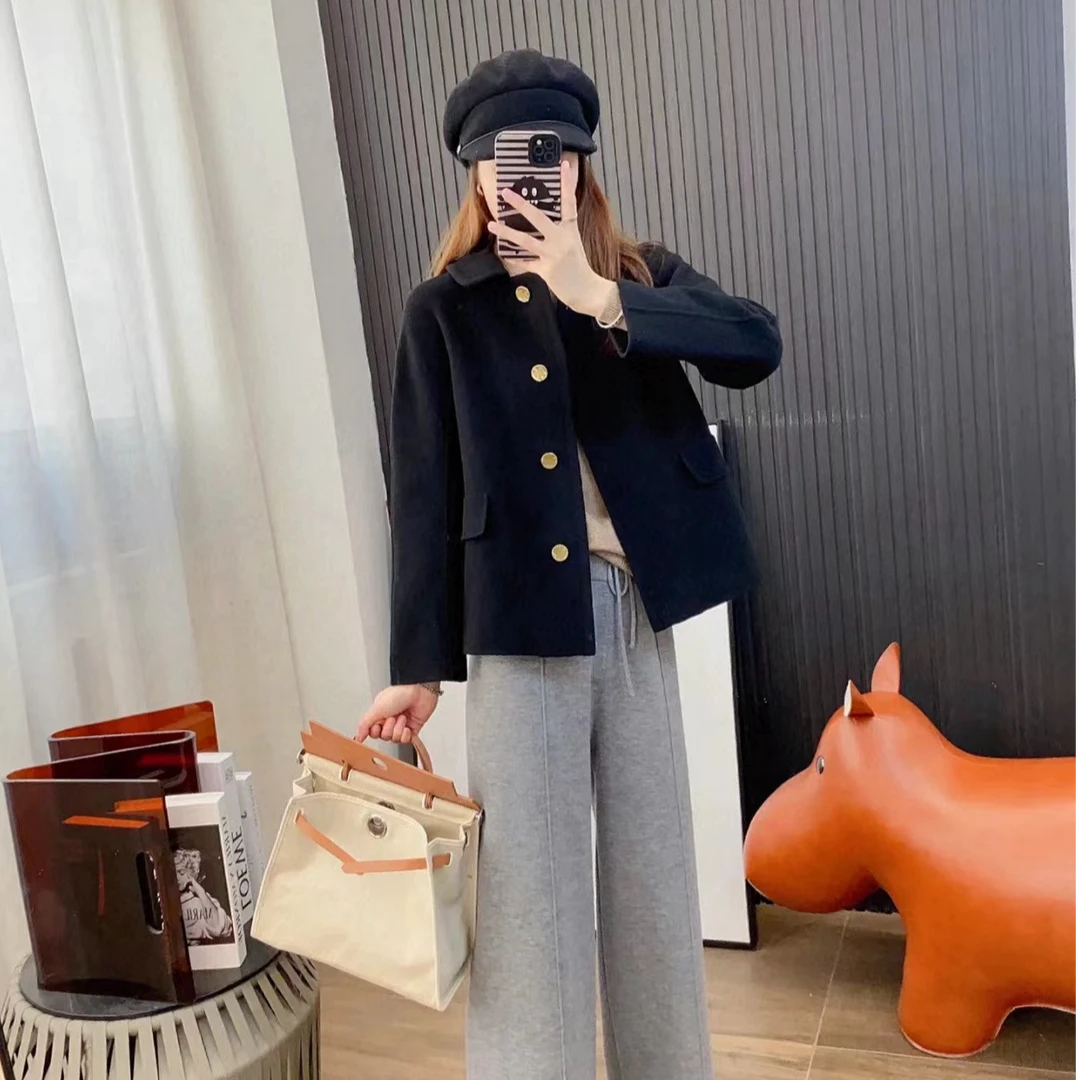 全新未使用 MaxMara  国现 休闲时尚百搭短款羊毛大衣 DY0052