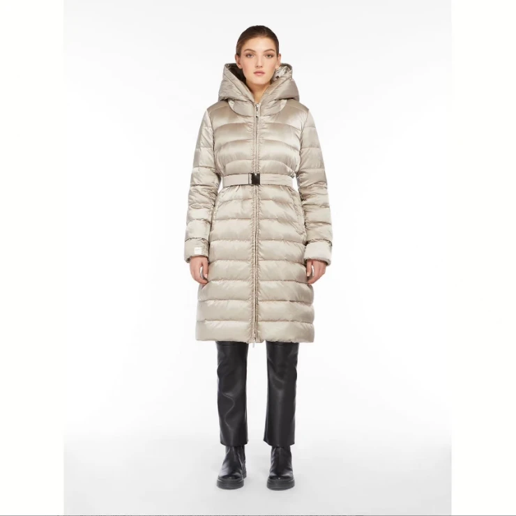 全新未使用  国现 S MAXMARA 时尚气质压纹连帽羽绒服 NOVEPI