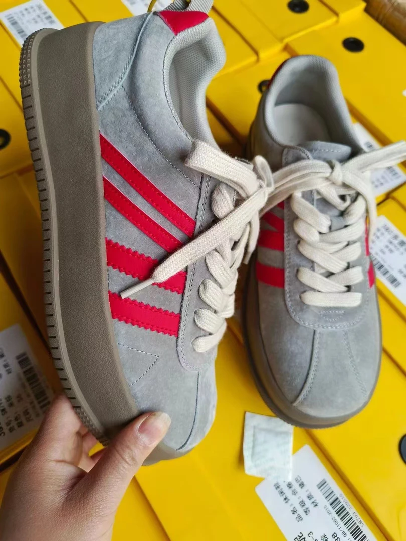 真皮厚底低帮德训运动款