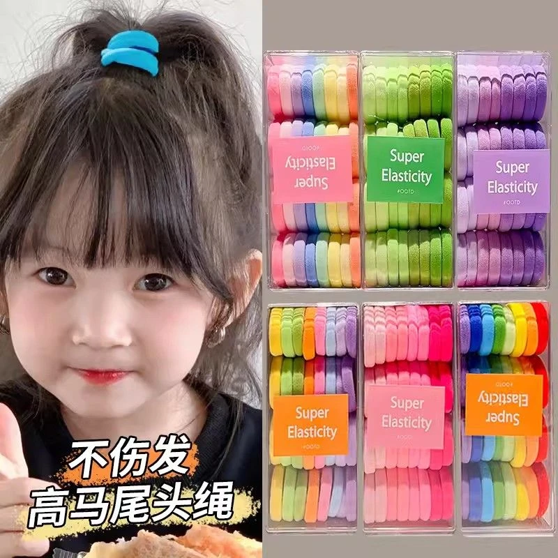 儿童发圈不伤发高马尾发绳头绳女童耐用高弹力橡皮筋小女孩皮套