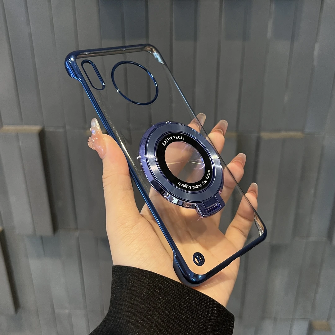 适用华为mate30手机壳新款huawei套mate30pro电镀磁吸高透支架男2