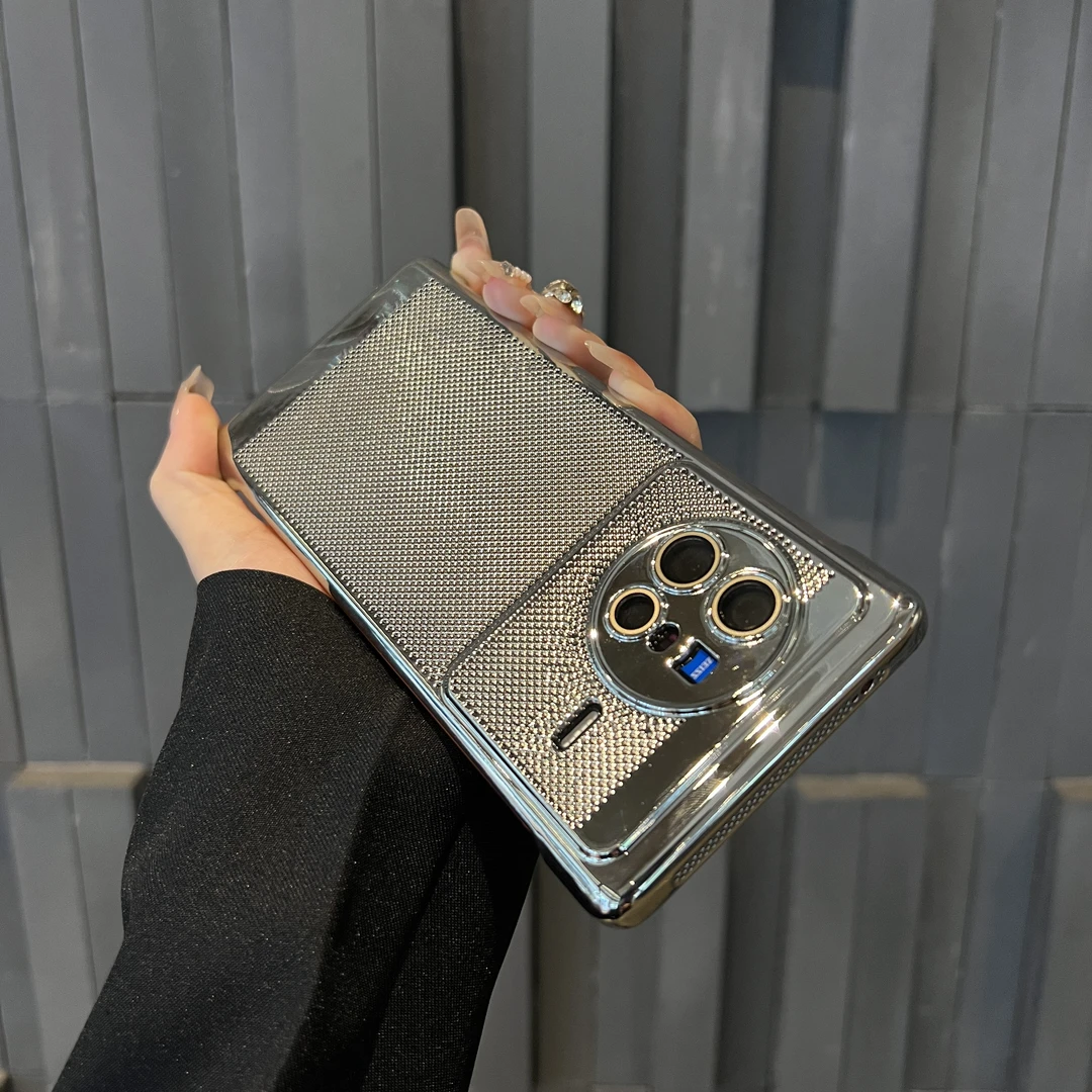 【适用vivox80】手机壳新款vivo套x80电镀冰感网孔无边框散热手机壳