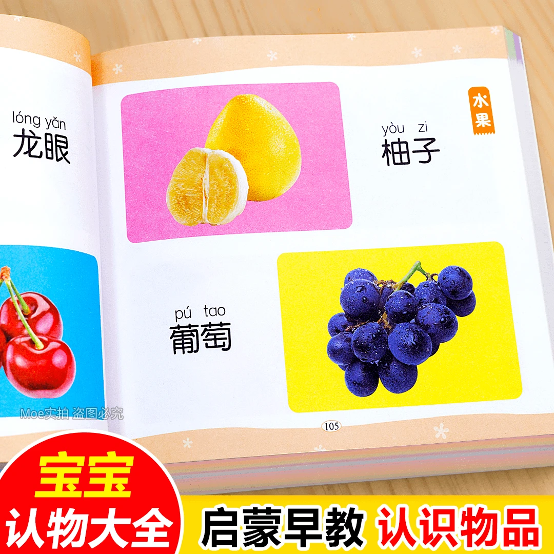 宝宝0-3-6岁新版认物大全儿童婴幼儿看图识物认图认知启蒙早教书