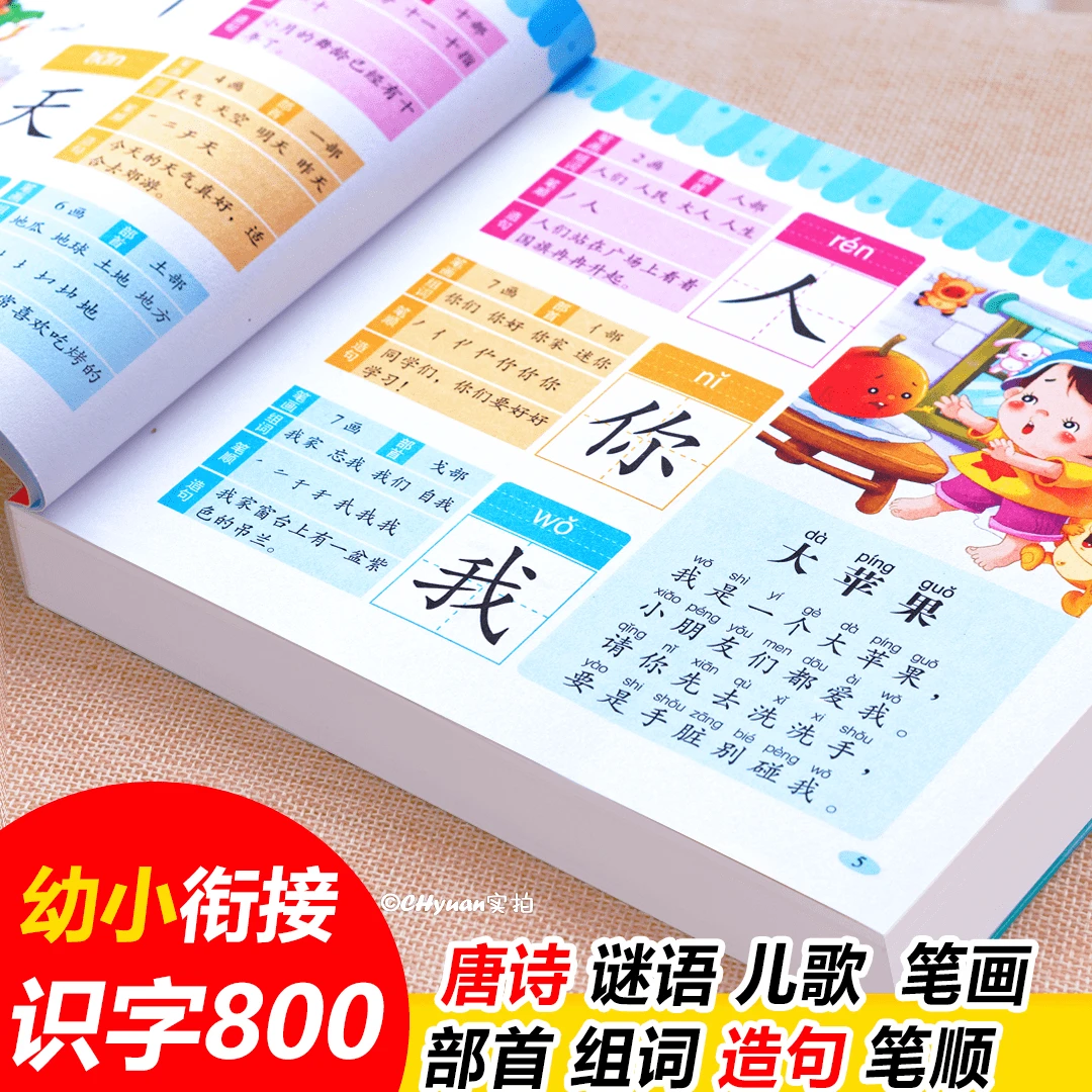 识字大王幼小衔接宝宝认字儿童识字书大全幼儿识字书学前启蒙早教
