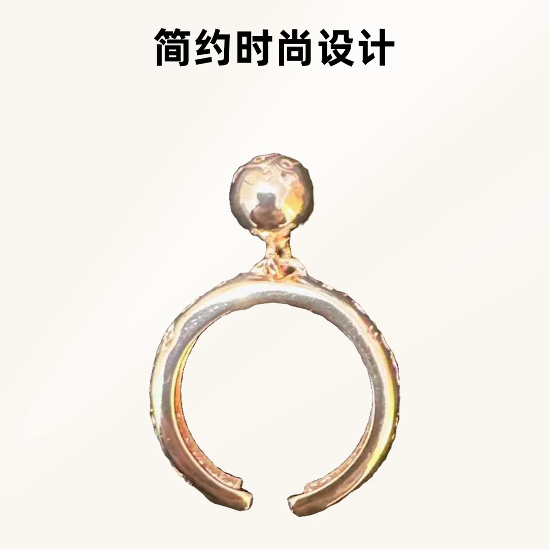 铁合金戒指 AZG手工好运简约戒指时尚首饰指环气质挡挡小可调节