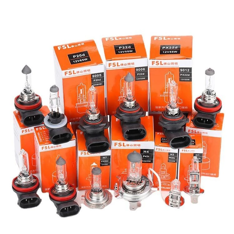 佛山照明汽车灯泡卤素H1H3H4H7 H11 HB3 12V 24V远光近光大灯雾灯