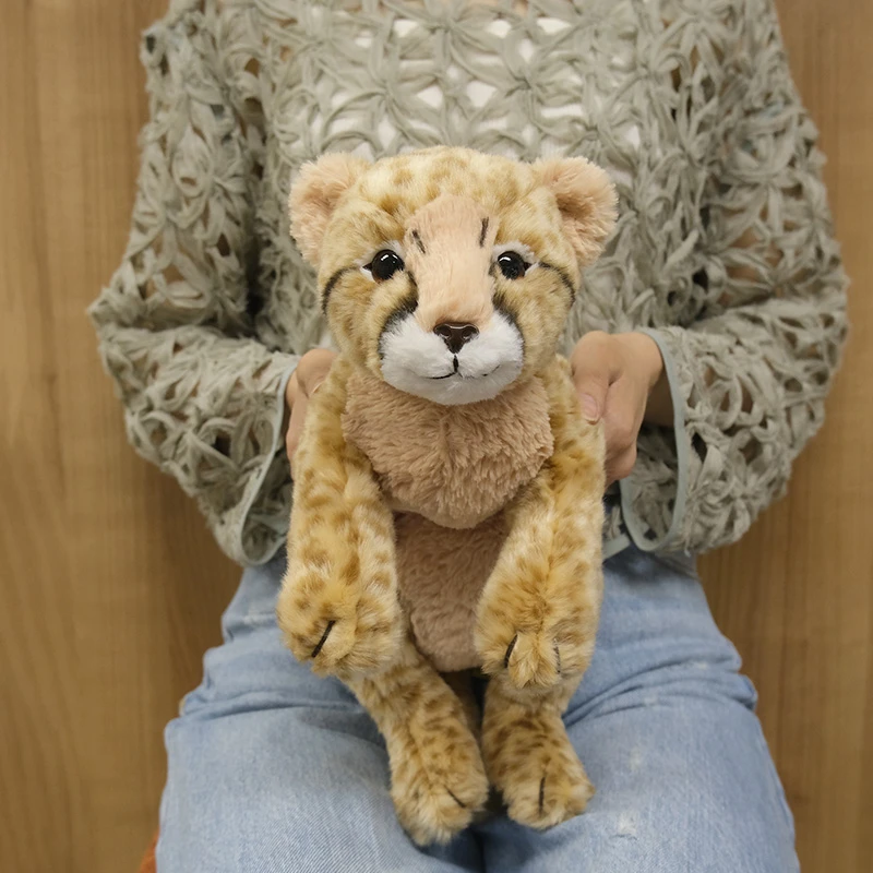 sunlemonoriginal日本品牌 膝上系列仿真猎豹毛绒玩偶宝宝礼物