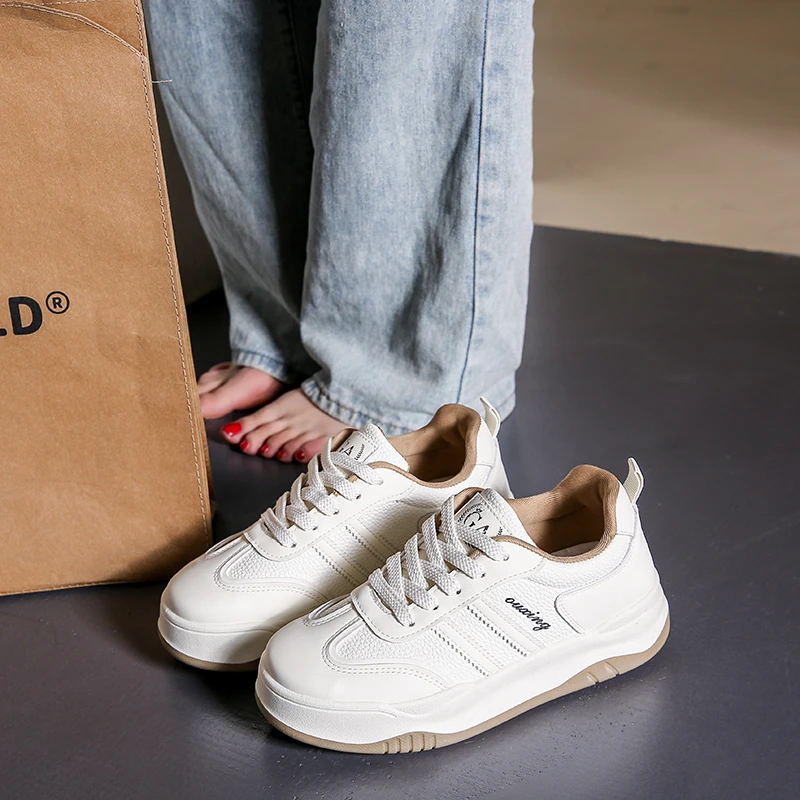 增高2024小白鞋时尚百搭女鞋休闲舒适潮流厚底鞋女韩版低帮