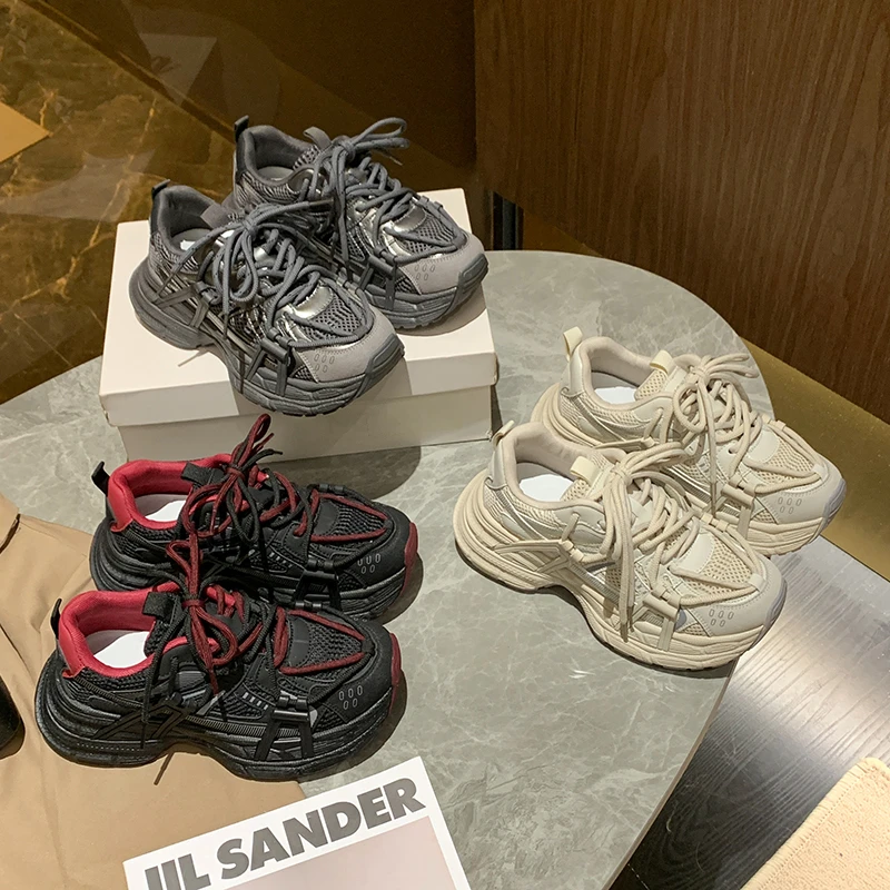 增高5.5cm老爹鞋女秋季厚底休闲运动鞋2024新款增高鞋