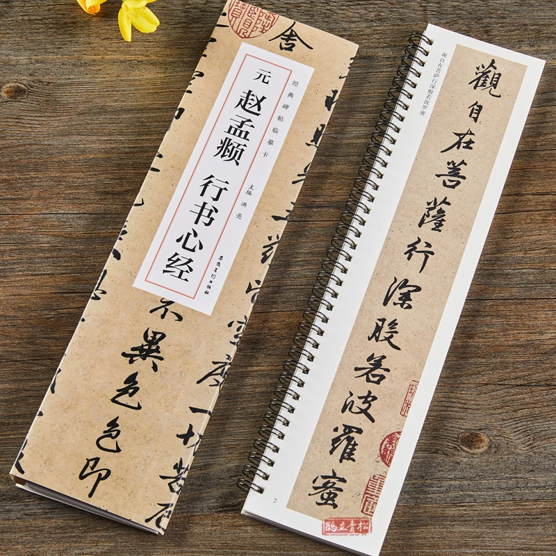 元赵孟頫行书心经经典近距离碑帖临摹卡      行书毛笔书法字帖