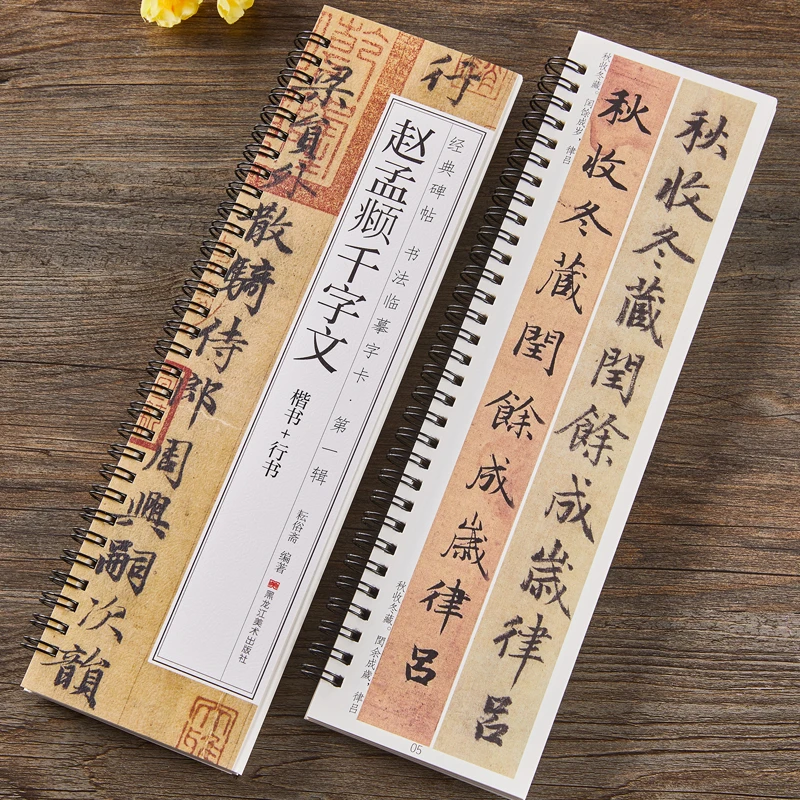 近距离临帖卡赵孟俯行书楷书千字文书法毛笔字帖元赵孟頫
