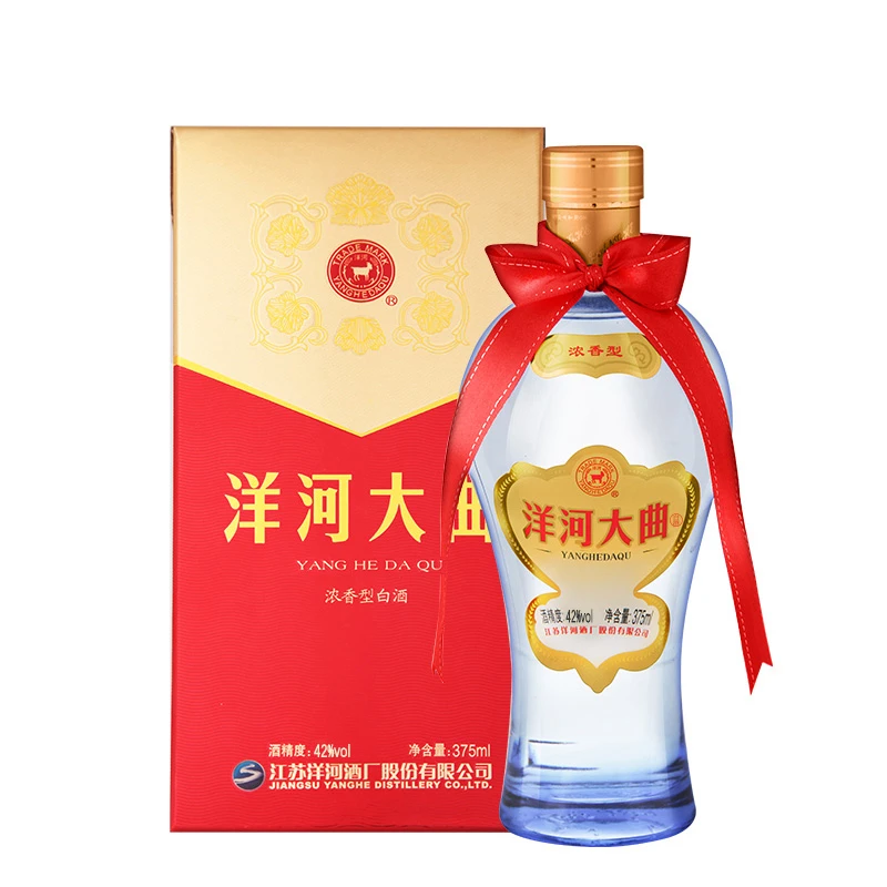 洋河大曲新天蓝酿造口粮酒绵柔浓香型名酒白酒42度375mL*1瓶