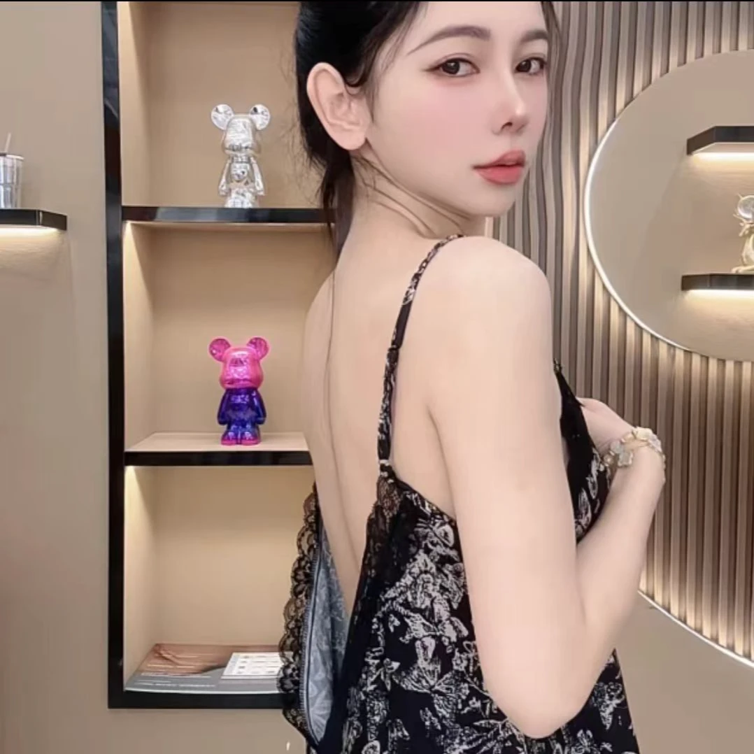 SIEOYJIEA/私迹大榕家viki【黑金吊带】时尚女款吊带睡衣家居服套装