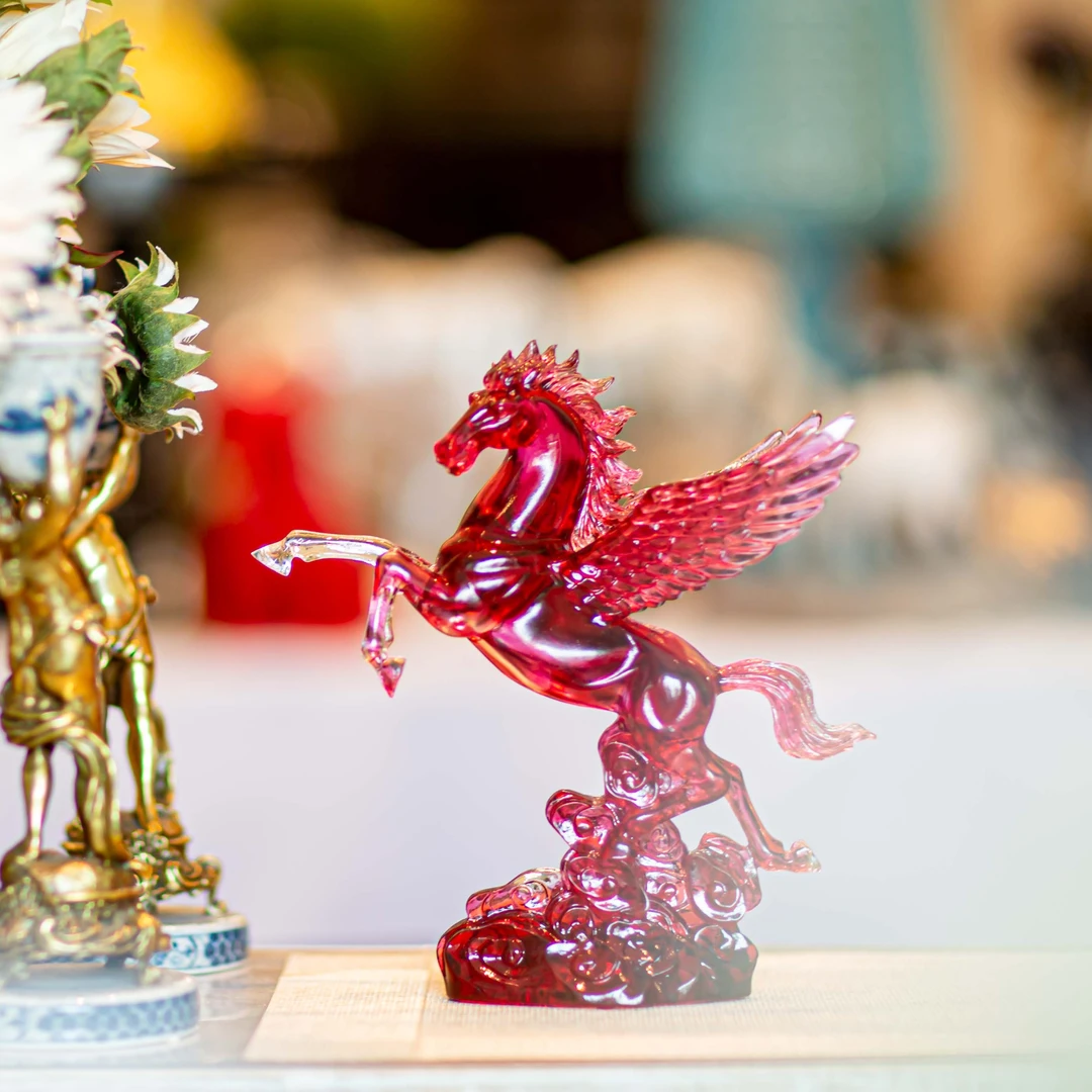 【BENNY本尼家】国风手工摆件琉璃马L11