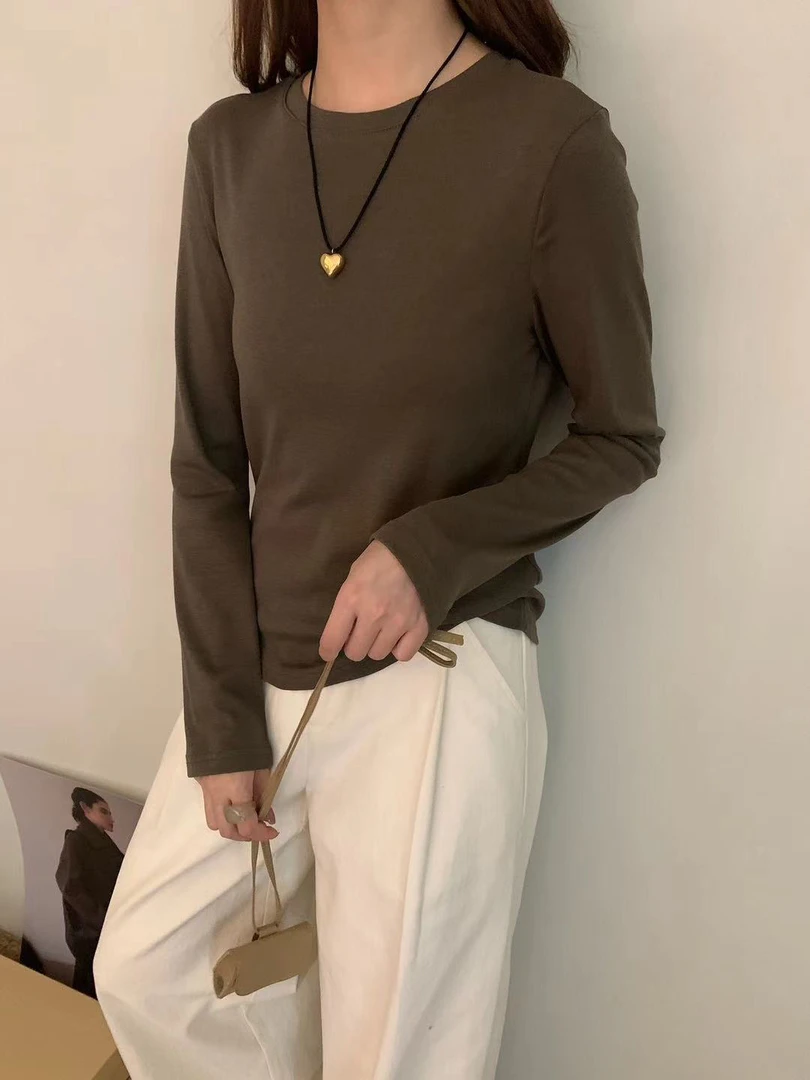 abow@81715 韩系圆领长袖小衫 10-25