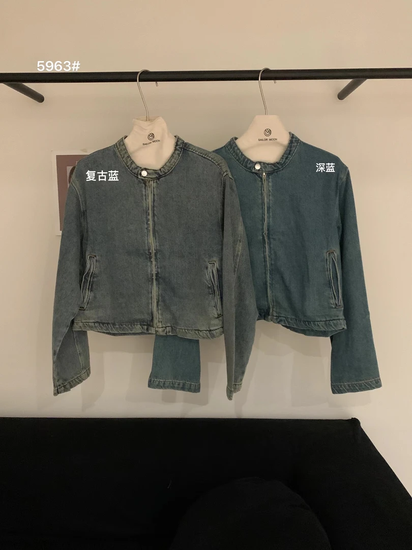 想象@5963 百搭一粒扣牛仔外套 9-30