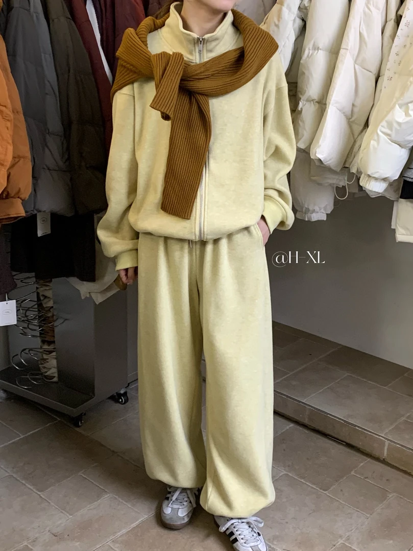 HXL@61259  韩系加厚套装 （裤长102左右）