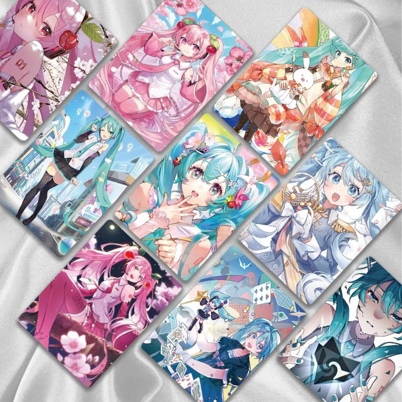 初音未来镭射小卡二次元卡通周边同款自印小卡片拍立得LOMO明信片