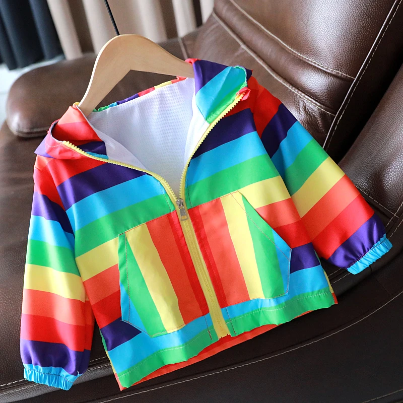 儿童双层夹克冲锋衣潮春秋连帽外套男女小童春装上衣1-5岁1796