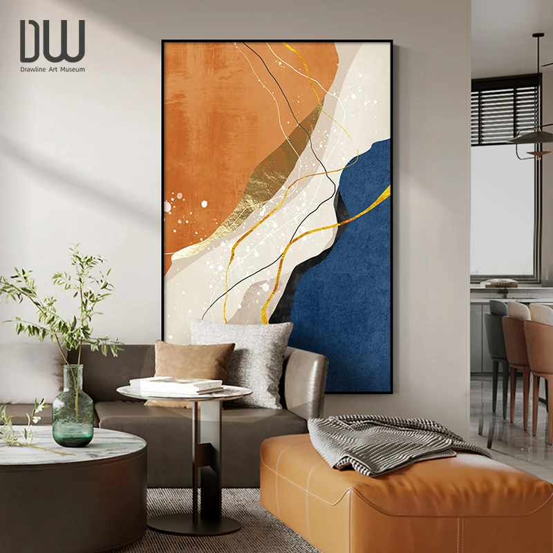 【星河曙天】-现代轻奢落地画抽象艺术挂画玄关装饰画客厅背景墙画
