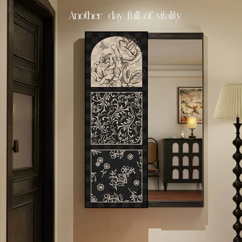 【复古花园】法式可遮挡隐藏式全身镜复古卧室画中古穿衣镜