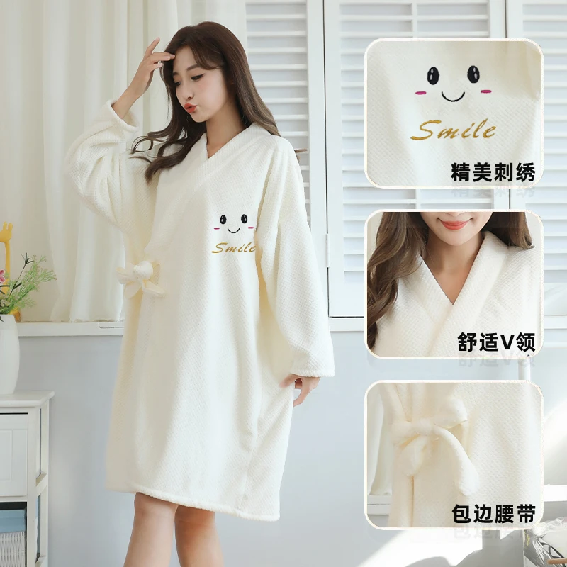 浴袍可穿裹大浴巾女家用宿舍浴裙洗澡速干柔软吸水不掉毛长款浴衣