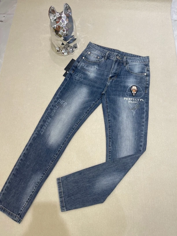 2024春夏韩版弹力修身牛仔长裤