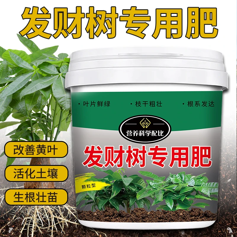 发财树专用肥生根壮苗叶片光泽盆栽花卉有机颗粒营养缓释肥料疏松