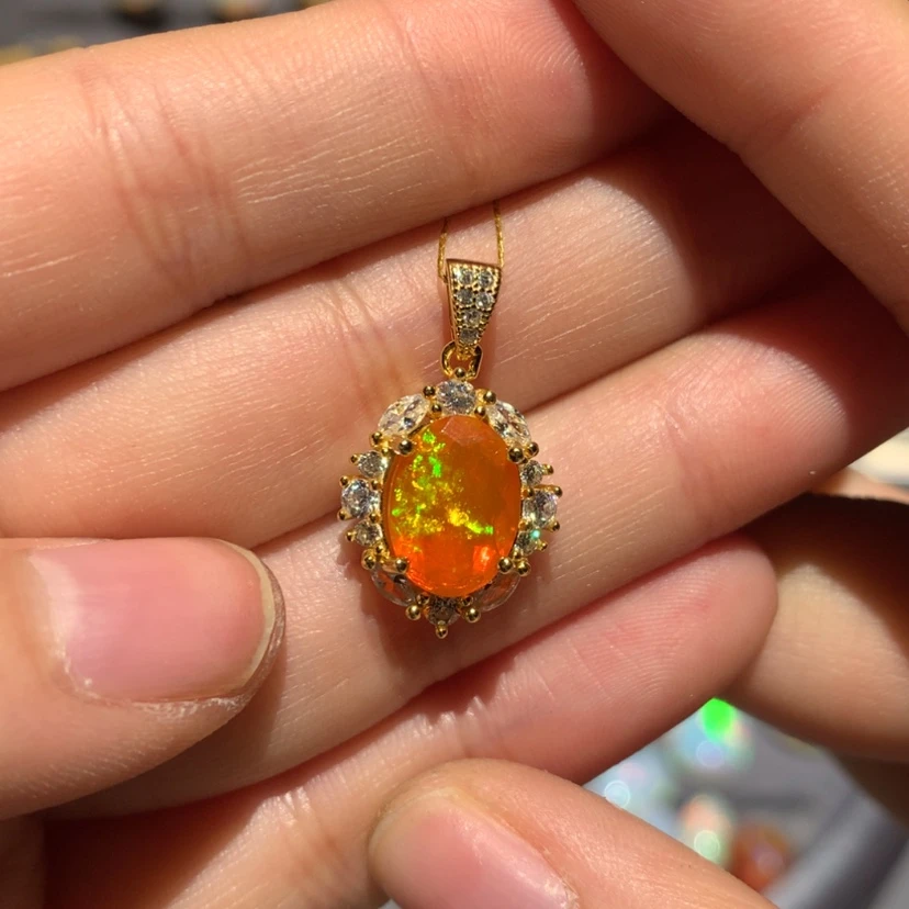 【闪购商品】欧泊项链银S925镶嵌M****o