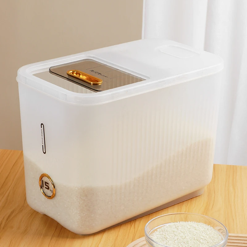 密封米桶20斤30斤装家用多功能米缸面桶防虫防潮储米罐厨房收纳箱